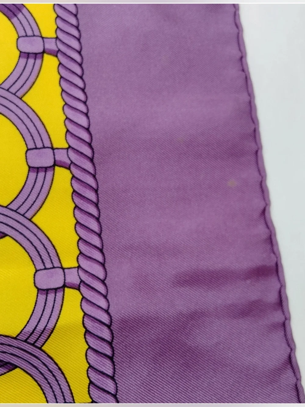 Hermès Lavender & Yellow Floral Silk Scarf